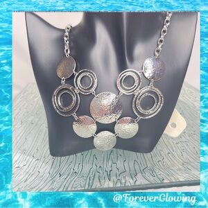 Necklace Silver Chunky Statement Piece - New Directions Silver Statement